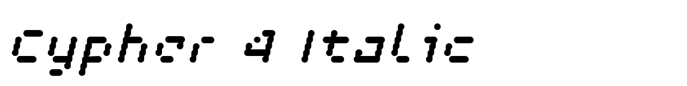 Cypher 4 Italic